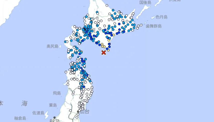 日本北海道21:45發生規模6.0淺層地震　最大震度4級