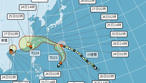 17縣市豪大雨！沙德爾颱風恐擦邊登陸　最快8/26發海陸警