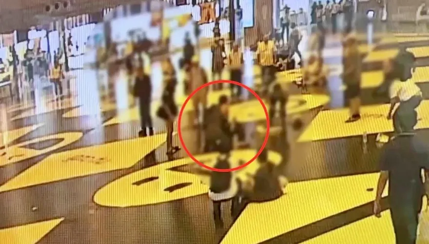 影/台北車站大廳醉男喧鬧滋事　攻擊清潔管理員遭逮送辦