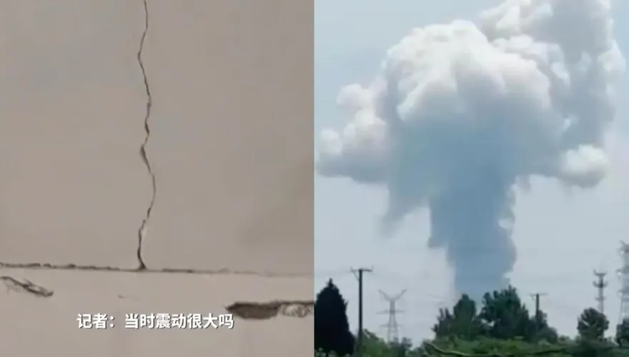 集中銷毀非法煙火炸出災情！江蘇570戶民宅玻璃震碎、牆壁龜裂