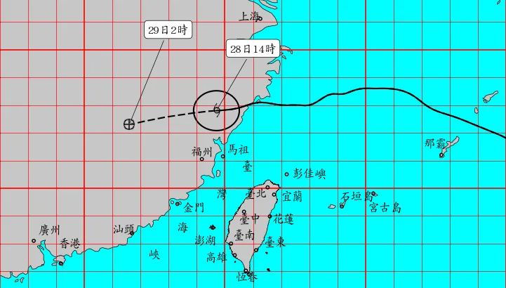 沙德爾遠離北方海面「海警解除」　西南風接力掃雨
