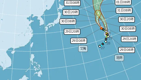 雙颱共舞！「班朗」增強變中颱　氣象署曝最新路徑