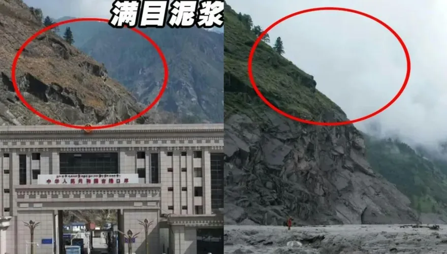 夷平只剩一棵樹！吉隆口岸震撼照曝　搜救隊慟喊「有沒有人」