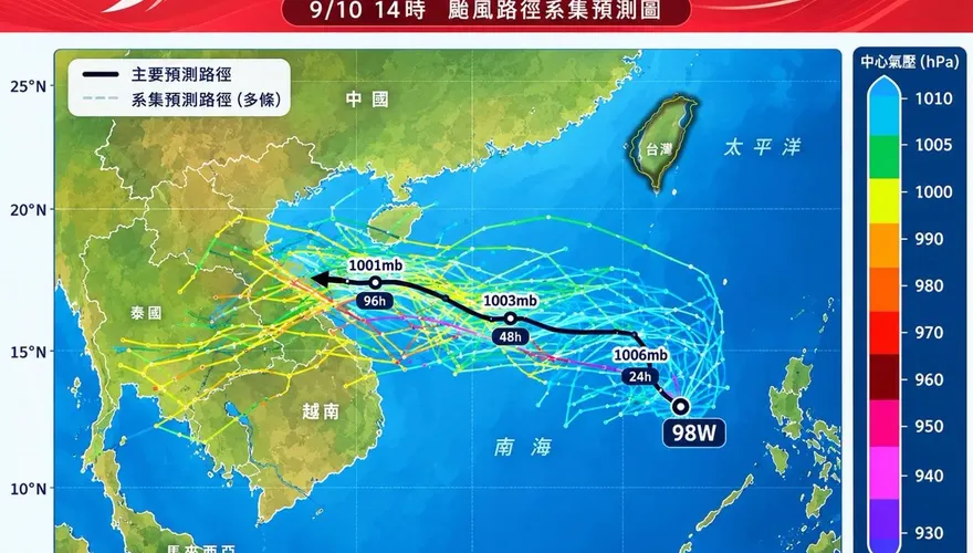 南海擾動一路向西！杜鵑颱風恐下週生成　最新預測曝光