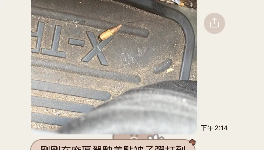 台中清潔車遭彈頭擊中！陸軍十軍團證實竹七靶場流彈