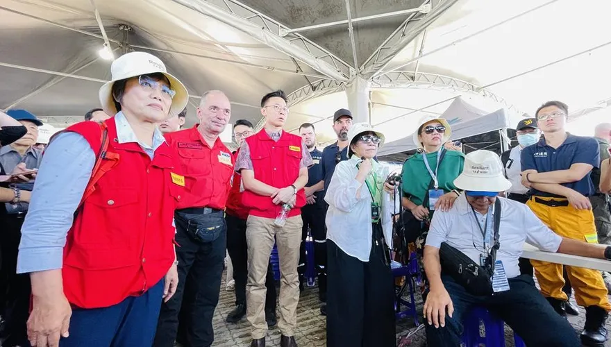 林飛帆、劉世芳現身台東！視察國家防災日模擬7.3強震複合災情
