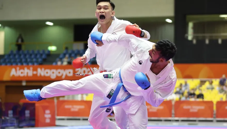亞運/空手道乘勝追擊！鍾孟宇對打「先取」奪銅