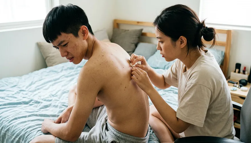 女友幫擠痘痘反釀禍！男子下體也淪陷　醫：為病毒開大門