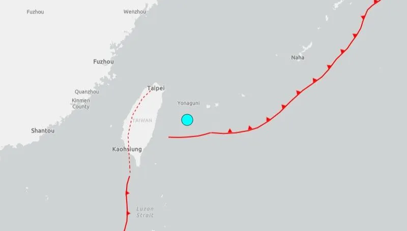 台灣東部海域地牛翻身　日本沖繩也有感、與那國島震度3級