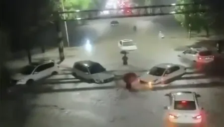 影/1hr狂炸141毫米！泰利颱風隔空發威　史上最強降雨夜襲浙江嘉善