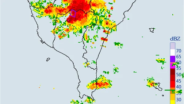 快訊／國家警報響了！大雷雨狂轟屏東　警戒區域曝