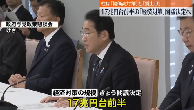 緩解通膨衝擊救支持率！岸田文雄宣布規模「17兆日圓」新經濟計畫