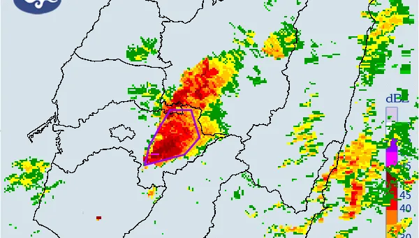 快訊/國家警報大響！雲林、嘉義雷雨持續1小時　注意山洪暴發