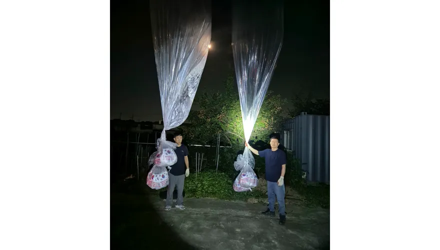 新一波空投戰將爆發？韓脫北團體空飄反朝傳單　金與正斥「垃圾」將如數奉還