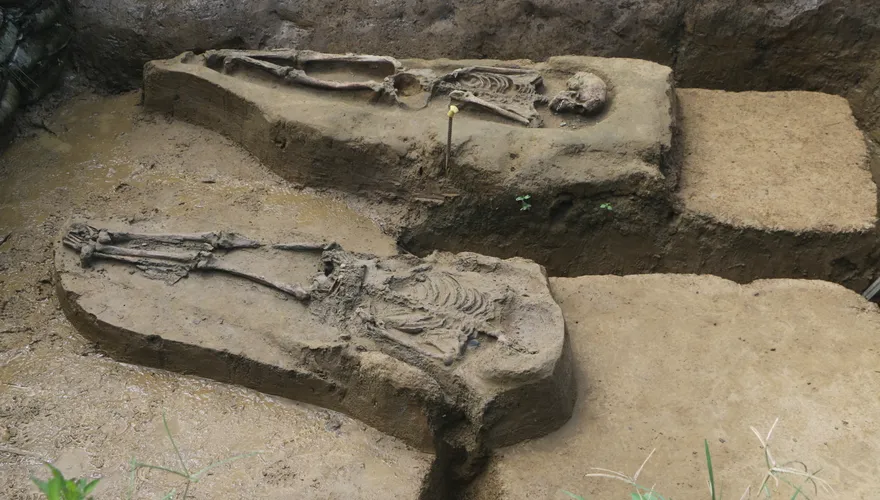 2500年前懂吃檳榔？嘉市鐵路高架出土古人骨骸　驚見「牙齒染紅」痕跡