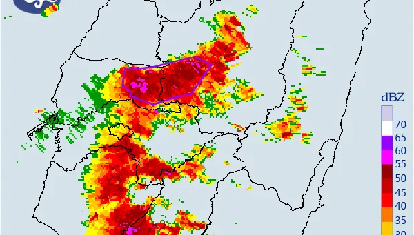 快訊/3地區大雷雨狂炸！持續1小時　慎防9級強陣風、冰雹