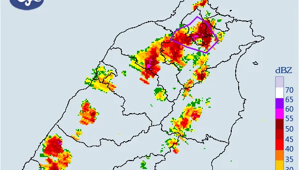 快訊/國家警報大響！大雷雨狂炸台北、新北、桃園　示警區域曝光