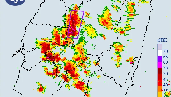 快訊/國家警報響！大雷雨轟「5縣市」　山區防暴雨警戒區域曝