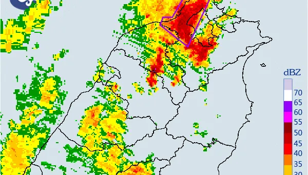 快訊/下班注意「士林暴雨警戒2小時」　雷雨開轟北北桃