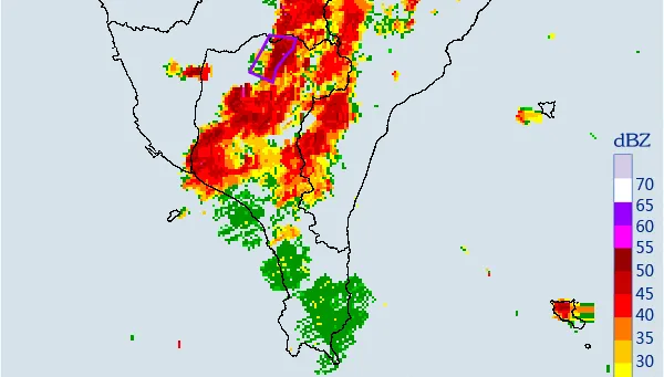 快訊/大雷雨襲「2縣市」　暴雨警戒區曝光