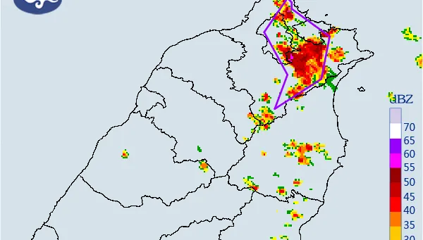 快訊/國家警報響起！大雷雨狂轟4縣市　最新示警區域出爐
