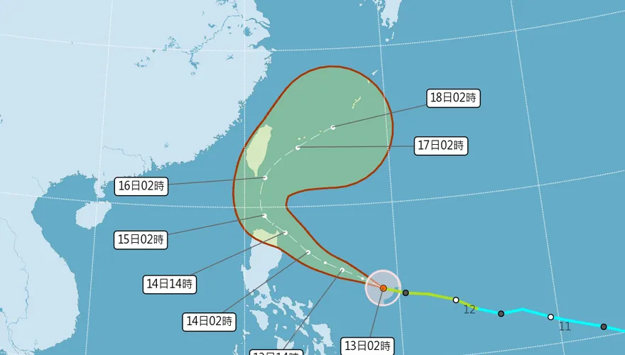 天兔颱風最快明發海警！11/15、11/16最接近台灣　氣象署：不排除發陸警