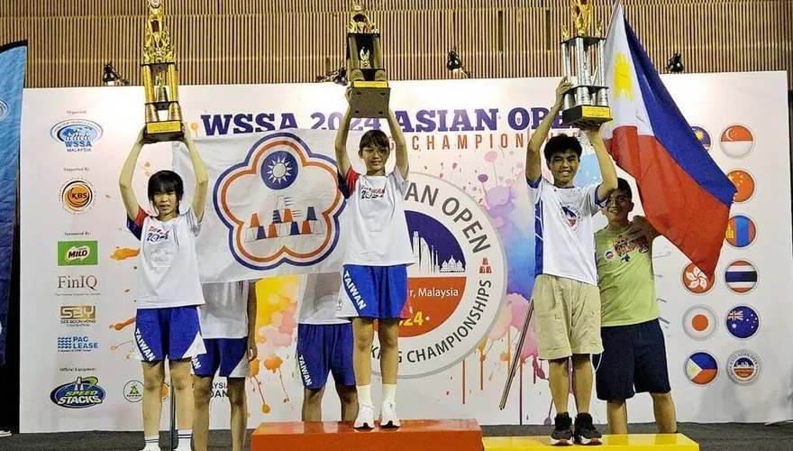 競技疊杯亞洲盃錦標賽！台灣狂掃48金牌　13歲少女破世界紀錄