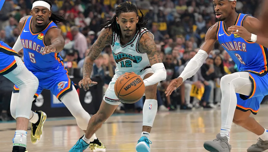 NBA/雷霆3勝聽牌！莫蘭特重摔　灰熊慘遭驚天逆轉