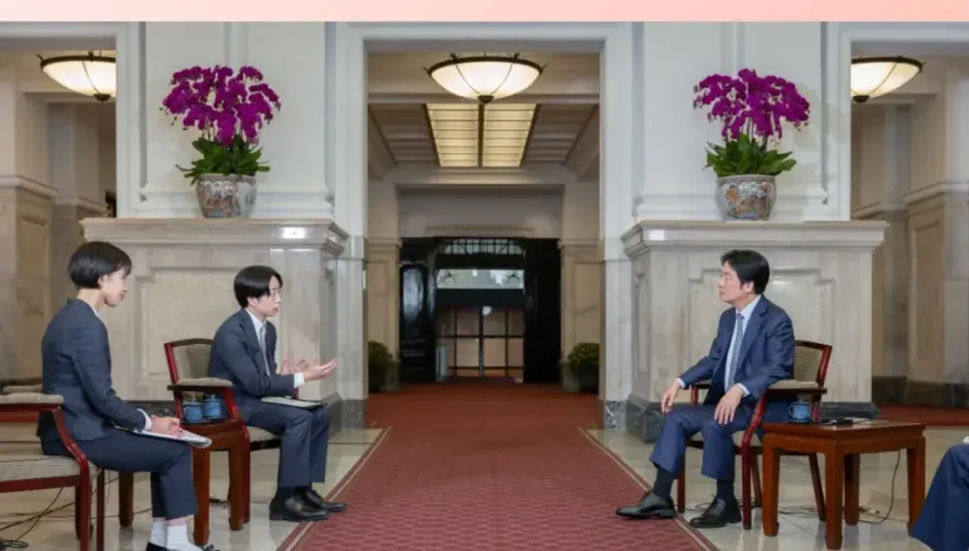 賴清德接受日本巨星櫻井翔專訪　「同框畫面」意外引發討論
