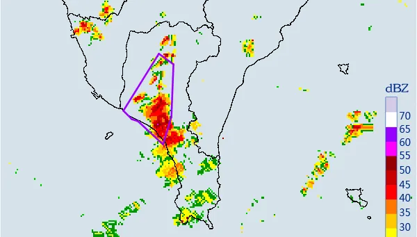 國家警報大響！大雷雨炸屏東瑪家、內埔　氣象署示警