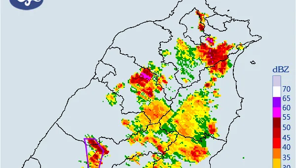 往南了！雷雨游擊6縣市防降冰雹　北部5溪發國家警報