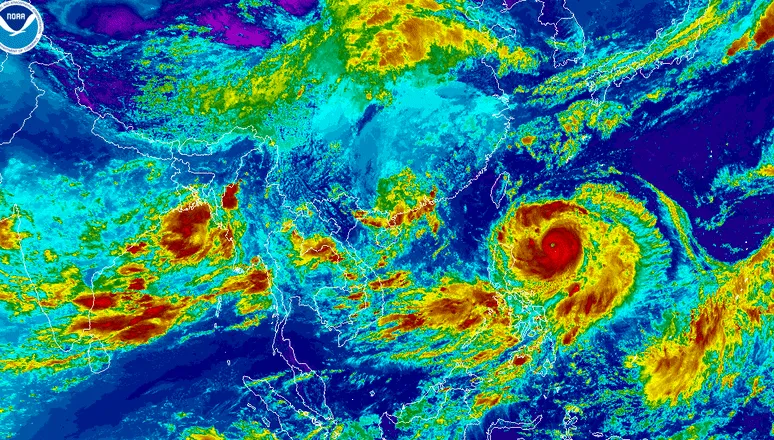 10年首見雙強颱並立！樺加沙「眼牆銳利」　9/22風雨最劇