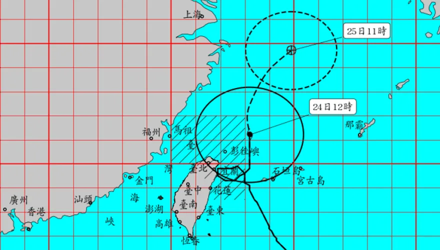 薔琵北轉持續減弱　氣象署：估17：30解除陸警