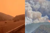 影/「天空燒到一片黃」！四川雅江突發山火　延燒逾40小時「70公里外可見」