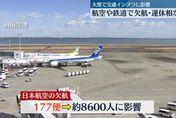成田機場路面結冰　全日空飛機「旋轉90度」撞作業車