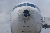 高空驚魂！達美航空米蘭上空遇冰雹機身被砸出數個洞　緊急改降羅馬