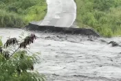 杜蘇芮災情/濁水溪挾大雨沖毀南投砂石便橋、便道　幸無人車受困