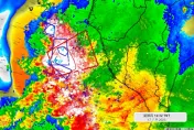南北注意了！台南、高雄雷雨胞盤整中　雙北大雷雨開炸持續1.5小時