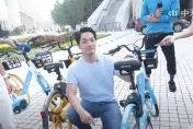 影/與上海台青騎乘共享單車　蔣萬安：交換經驗作為市政參考