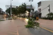 海葵颱風/暴雨狂炸台東市！道路積水嚴重　綠色隧道變「河道」