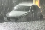 海葵颱風/高雄入夜雨彈狂炸！水淹半個輪胎高　路樹遭強風吹倒