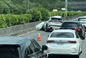快訊/休旅車自撞「一半不見」！國道3號新竹段事故堵車中