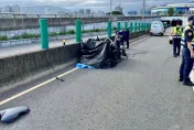 保全清晨下班騎車逆向汽車專用道　遭無照男撞飛當場死亡