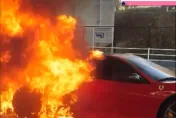 影/橫濱法拉利成「火燒超跑」！車主險遭火海吞噬　嚇傻跳車逃命