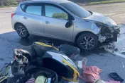 影/驚悚畫面曝！宜蘭7旬翁開車搶快左轉　女騎士遭撞飛命危