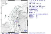 快訊/平安夜地牛翻身！東部規模4.4小區域地震　台東市最大震度2級