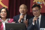 連7年年終掛蛋！國民黨尾牙菜色曝光　韓國瑜現身高歌「我們都是一家人」