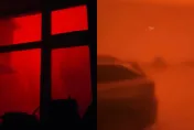 影/「天空赤橙」像異世界!特強沙塵暴襲新疆　親歷者：車窗碎了被風吹走