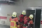 快訊/火場第一線畫面曝！竹市東區大樓惡火 　消防隊B1灌救「管道間都是煙」