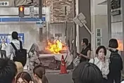 影/大阪計程車自撞起火駕駛慘死　「外國女童頭破血流」碎片亂噴致3傷